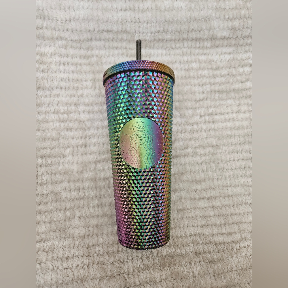 STARBUCKS venti black Iridescent studded tumbler